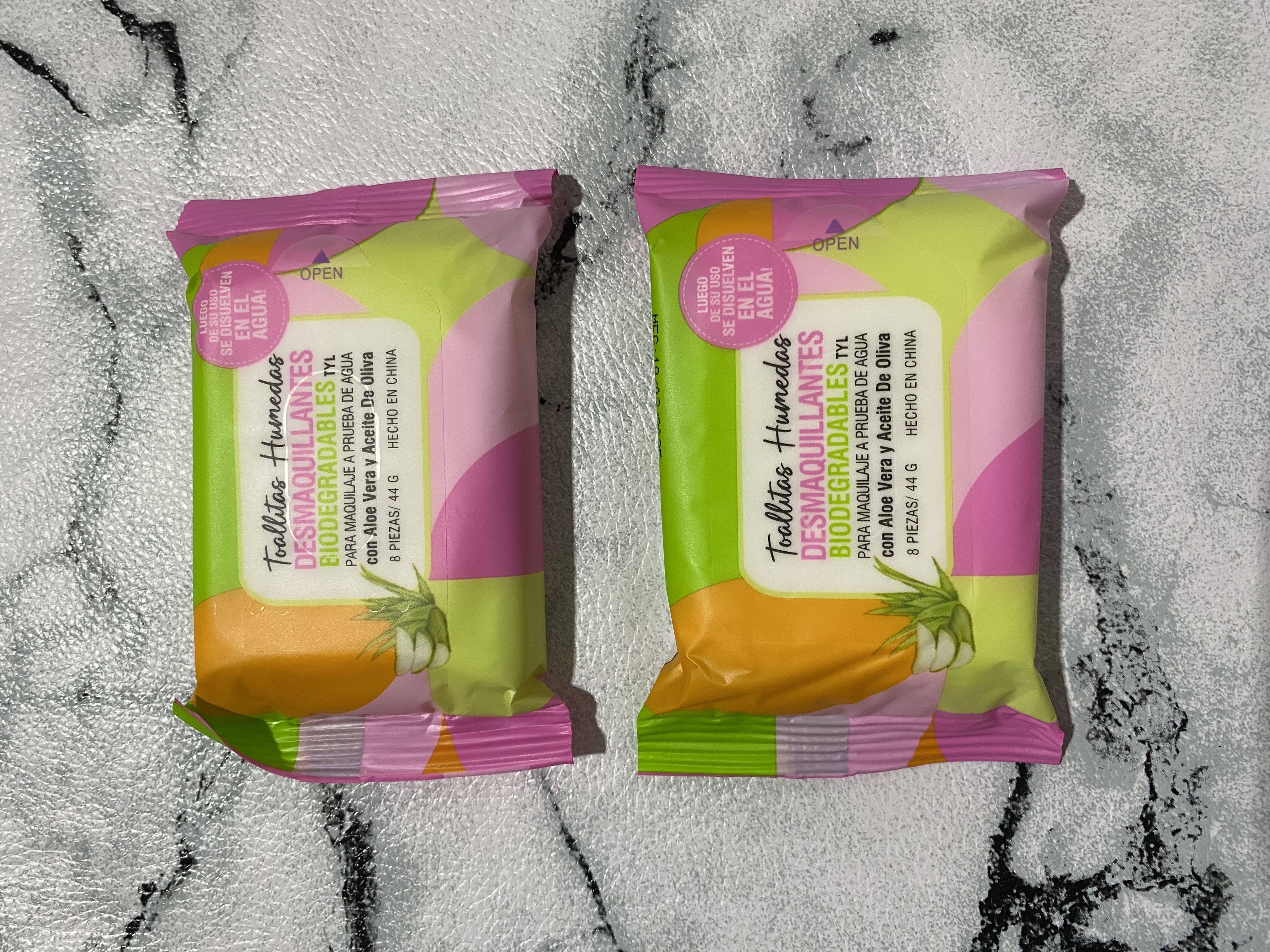 Toallitas desmaquillantes biodegradables